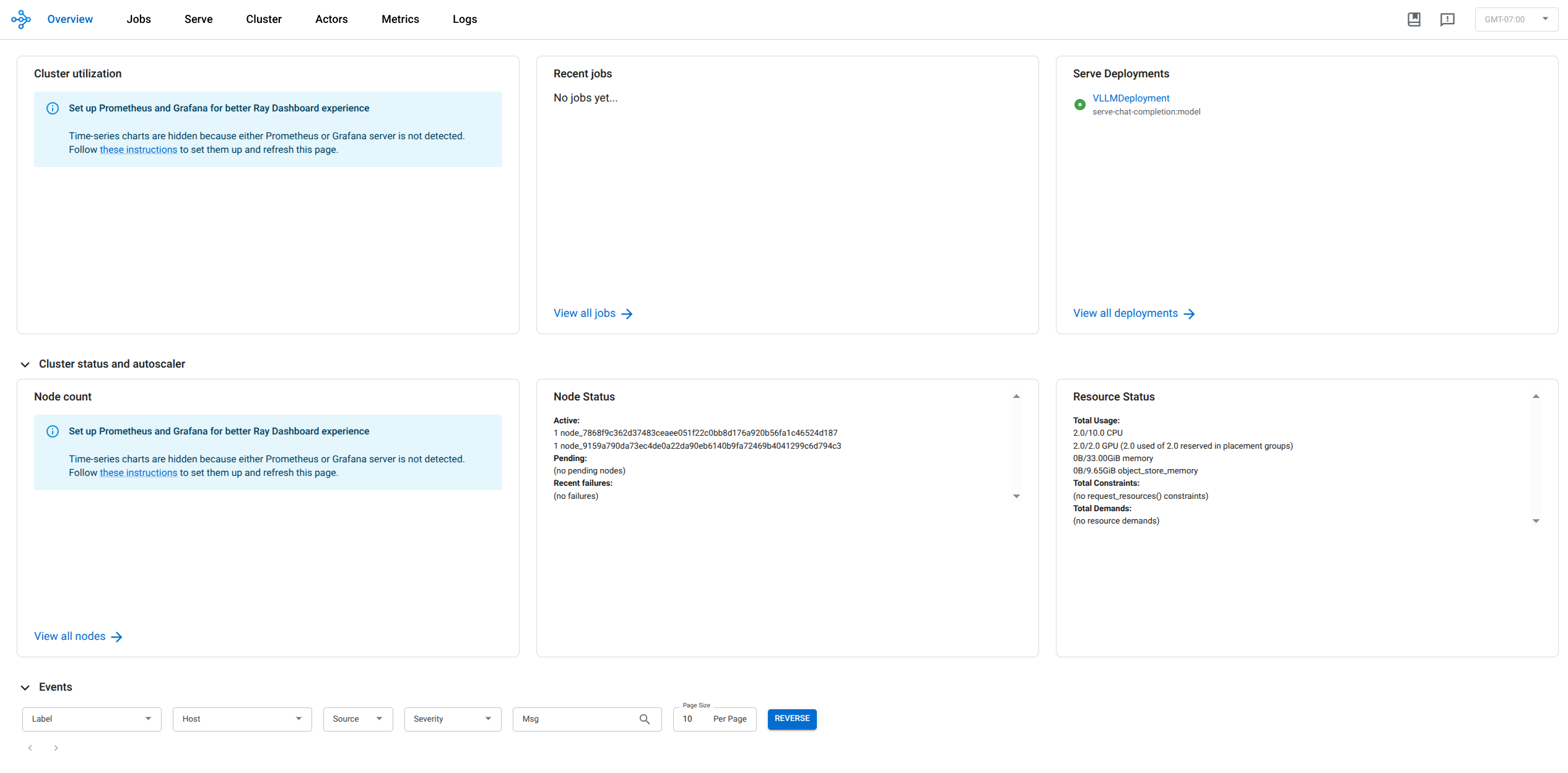 Ray Dashboard